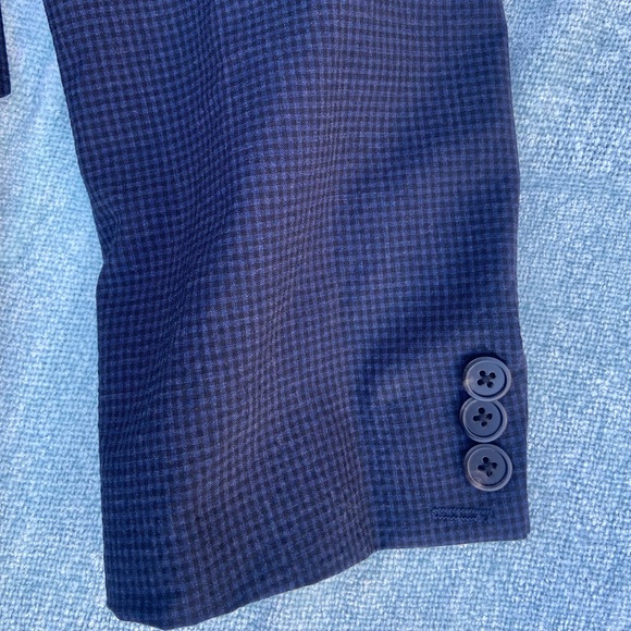 Men’s Theory Clinton Plaid Unstructured Seersucker Blazer - Picture 10 of 10